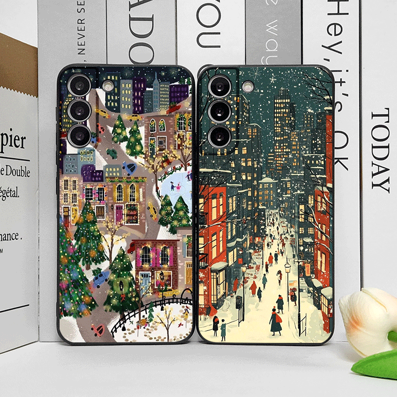 Phone Cases Oneplus - Natale Snow Street Negozio Finestra Paesaggio
