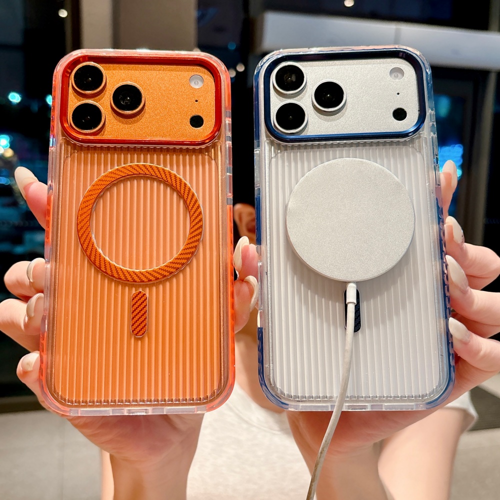 Phone Cases That Cover The Camera - Custodia Magnetica MagSafe a Righe Verticali