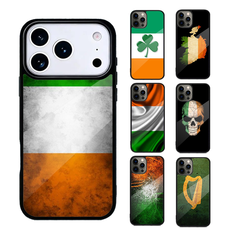 Phone Cases Ireland - Cover in gomma con bandiera irlandese